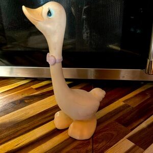 Vintage goose figurine 8 inch tall sad eyes